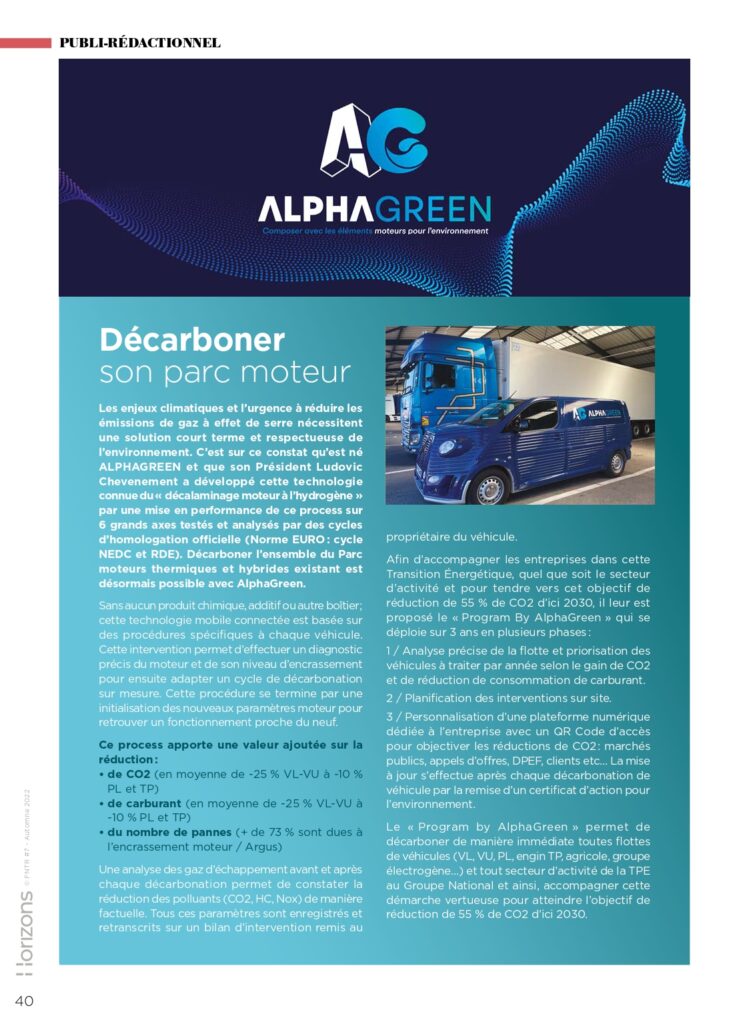 FNTR Magasine Horizons 7 Decarbonner son parc moteur Edition automne 2022