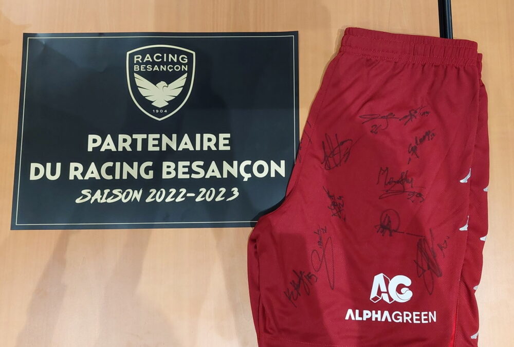 Certificat short Racing Besancon Partenariat renouvelé avec le Racing Besançon